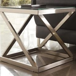 Ashley Furniture Coylin - Brushed Nickel Finish - Square End Table 7 Ashley Furniture Coylin - Brushed Nickel Finish - Square End Table