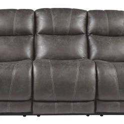 Ashley Furniture Erlangen - Midnight - Pwr Rec Sofa With Adj Headrest