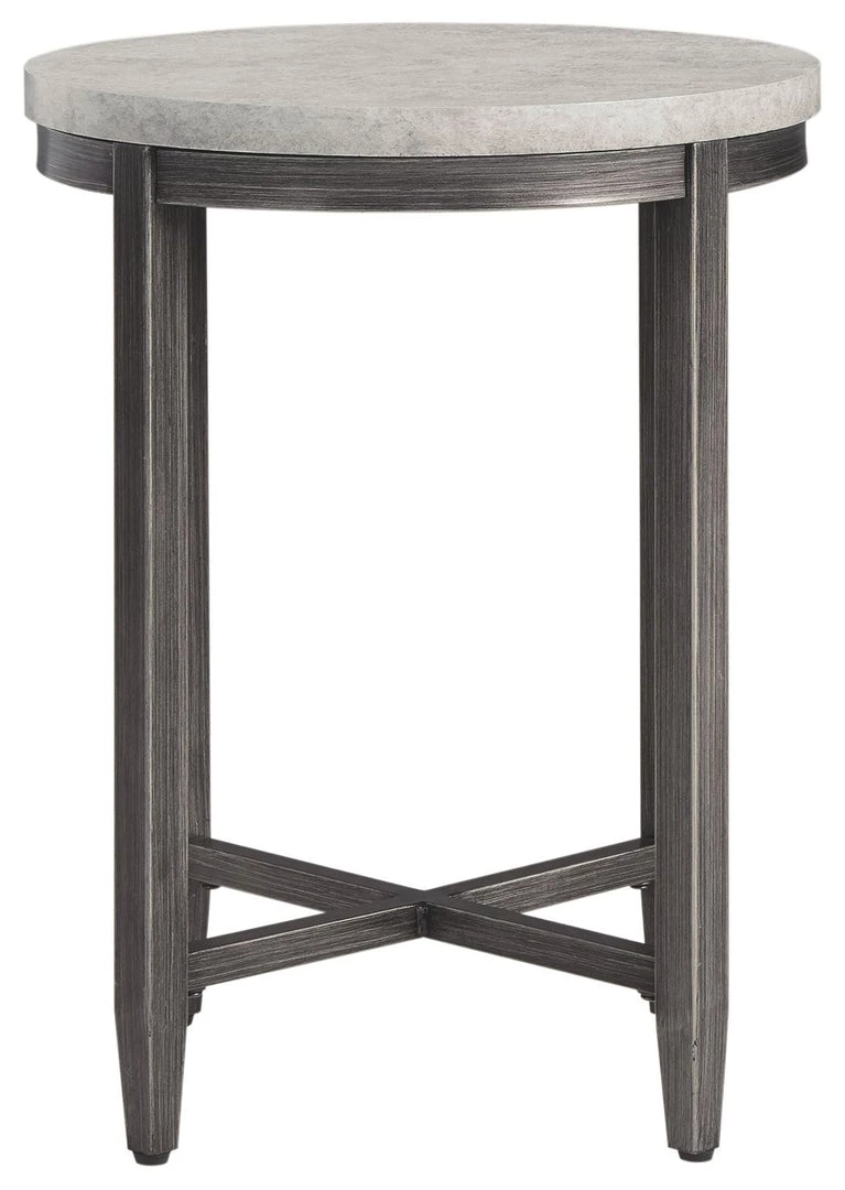 Ashley Furniture Shybourne - Gray/aged Bronze - Round End Table 6 Ashley Furniture Shybourne - Gray/aged Bronze - Round End Table