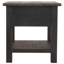 Ashley Furniture Tyler - Grayish Brown/black - Rectangular End Table