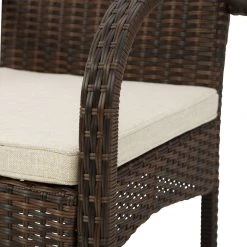 Ashley Furniture Outdoor Sets Anchor - Brown - Chairs W/cush/table Set (3/cn)