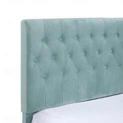 Emerald Home Upholstered Queen Bed Blue