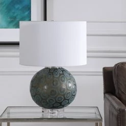 Accessories Uttermost Agate Slice Charcoal Table Lamp