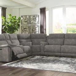 Signature Design By Ashley® Next-Gen DuraPella - 2 Seat Power Recliner Sofa Adjustable Headrest, Power Reclining Loveseat With CON/Adjustable Headrest, Cocktail & 2 End Tables Living Room Sets