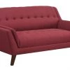 Emerald Home Binetti Loveseat, Brick Red Loveseats