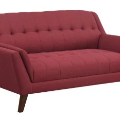 Emerald Home Binetti Loveseat, Brick Red Loveseats