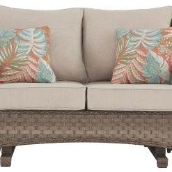 Ashley Furniture Clear Ridge - Light Brown - Loveseat Glider W/cushion Loveseats