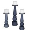 Uttermost Cassiopeia Blue Glass Candleholders, S/3 1 Uttermost Cassiopeia Blue Glass Candleholders, S/3