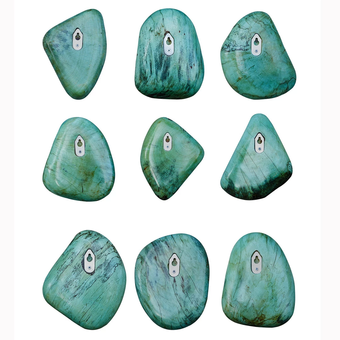 Accessories Uttermost Pebbles Aqua Wood Wall Decor, S/9 5 Accessories Uttermost Pebbles Aqua Wood Wall Decor, S/9