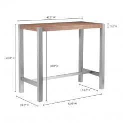 Moe's Home Collection Tables Riva Bar Table Walnut