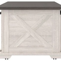 Ashley Furniture Dorrinson - White / Black / Gray - Rectangular Cocktail Table