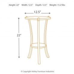 Ashley Furniture Tables Enderton - White Wash/pewter - Accent Table