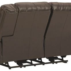 Ashley Furniture Denoron - Chocolate - Reclining Power Loveseat
