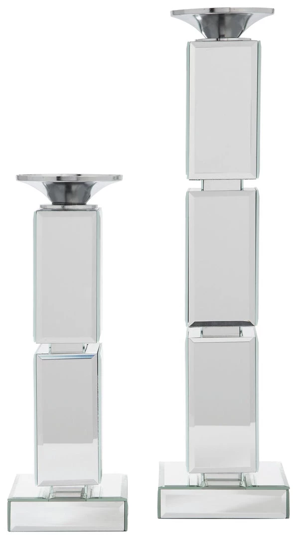 Ashley Furniture Charline - Metallic - Candle Holder Set (2/cn) - Segmented 6 Ashley Furniture Charline - Metallic - Candle Holder Set (2/cn) - Segmented