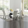 Signature Design By Ashley® Vollardi - Almost Black - 8 Pc. - Dining Table, 6 Side Chairs Dining Room Sets
