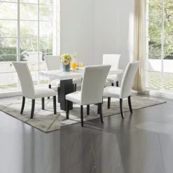 Signature Design By Ashley® Vollardi - Almost Black - 8 Pc. - Dining Table, 6 Side Chairs Dining Room Sets