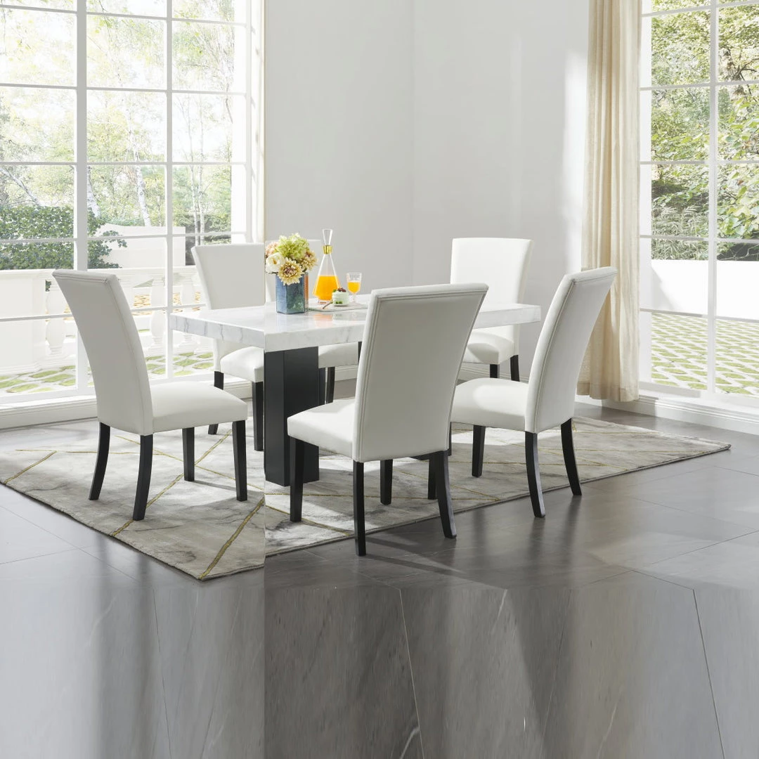 Signature Design By Ashley® Vollardi - Almost Black - 8 Pc. - Dining Table, 6 Side Chairs Dining Room Sets 3 Signature Design By Ashley® Vollardi - Almost Black - 8 Pc. - Dining Table, 6 Side Chairs Dining Room Sets