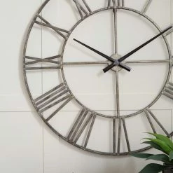 Ashley Furniture Paquita - Antique Silver - Wall Clock Accessories