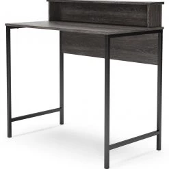 Ashley Furniture Desks Freedan - Grayish Brown - Home Office Desk - Top-shelf