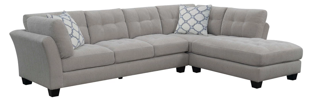 Emerald Home Ryder Sectional Chofa, Dove Gray 3 Emerald Home Ryder Sectional Chofa, Dove Gray