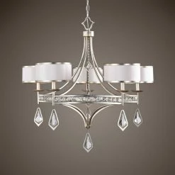 Uttermost Tamworth 5 Light Silver Champagne Chandelier 9 Uttermost Tamworth 5 Light Silver Champagne Chandelier