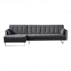 Moe's Home Collection Palomino Sofa Bed Left Dark Grey Sofas