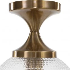 Uttermost Bolla 1 Light Pattern Glass Semi Flush Mount
