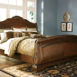 Millennium® By Ashley North Shore - Dark Ultimate Best In Class California Sleigh Bed Beds