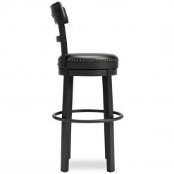 Ashley Furniture Valebeck - Black - Tall Uph Swivel Barstool(1/cn)