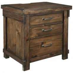 Ashley Furniture Lakeleigh - Brown - Three Drawer Night Stand
