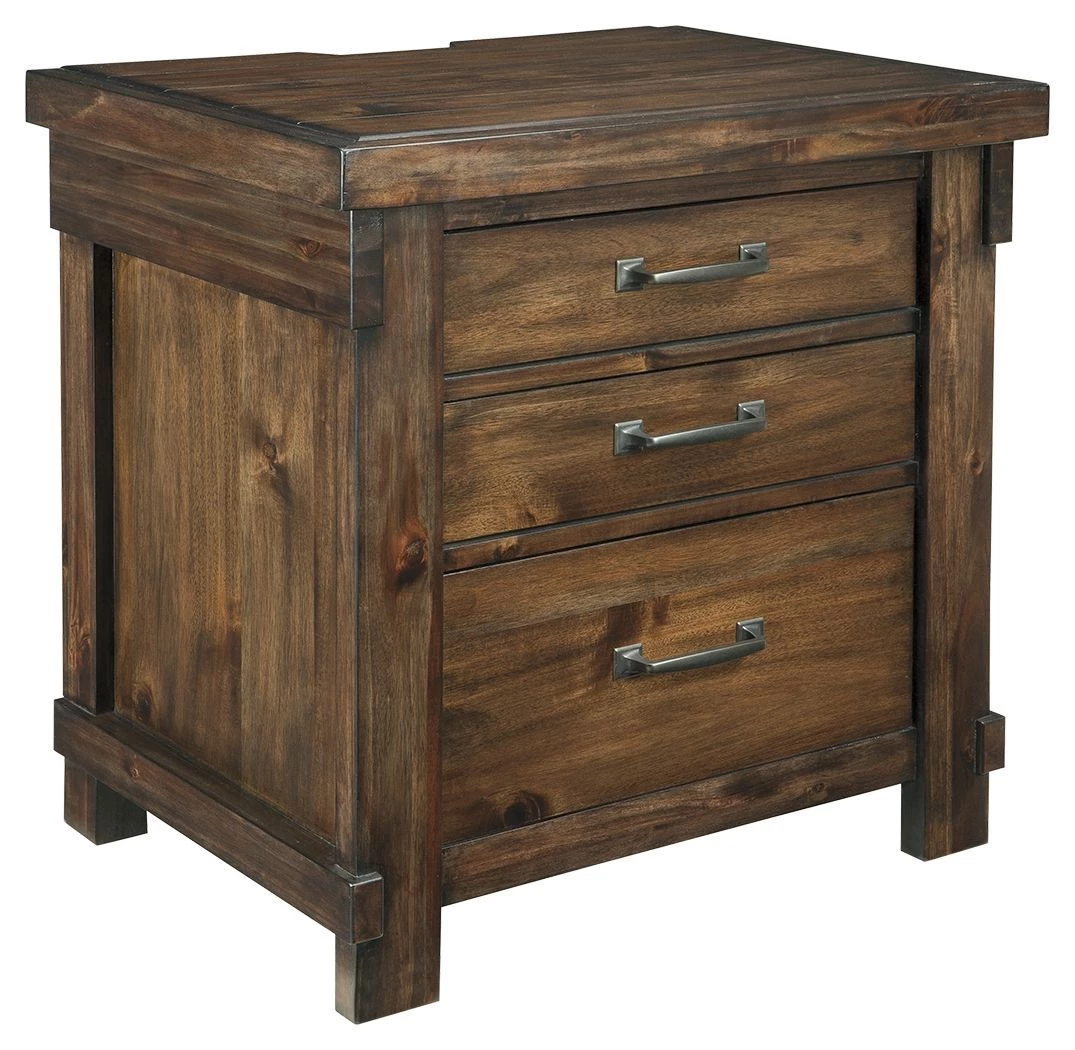 Ashley Furniture Lakeleigh - Brown - Three Drawer Night Stand 3 Ashley Furniture Lakeleigh - Brown - Three Drawer Night Stand