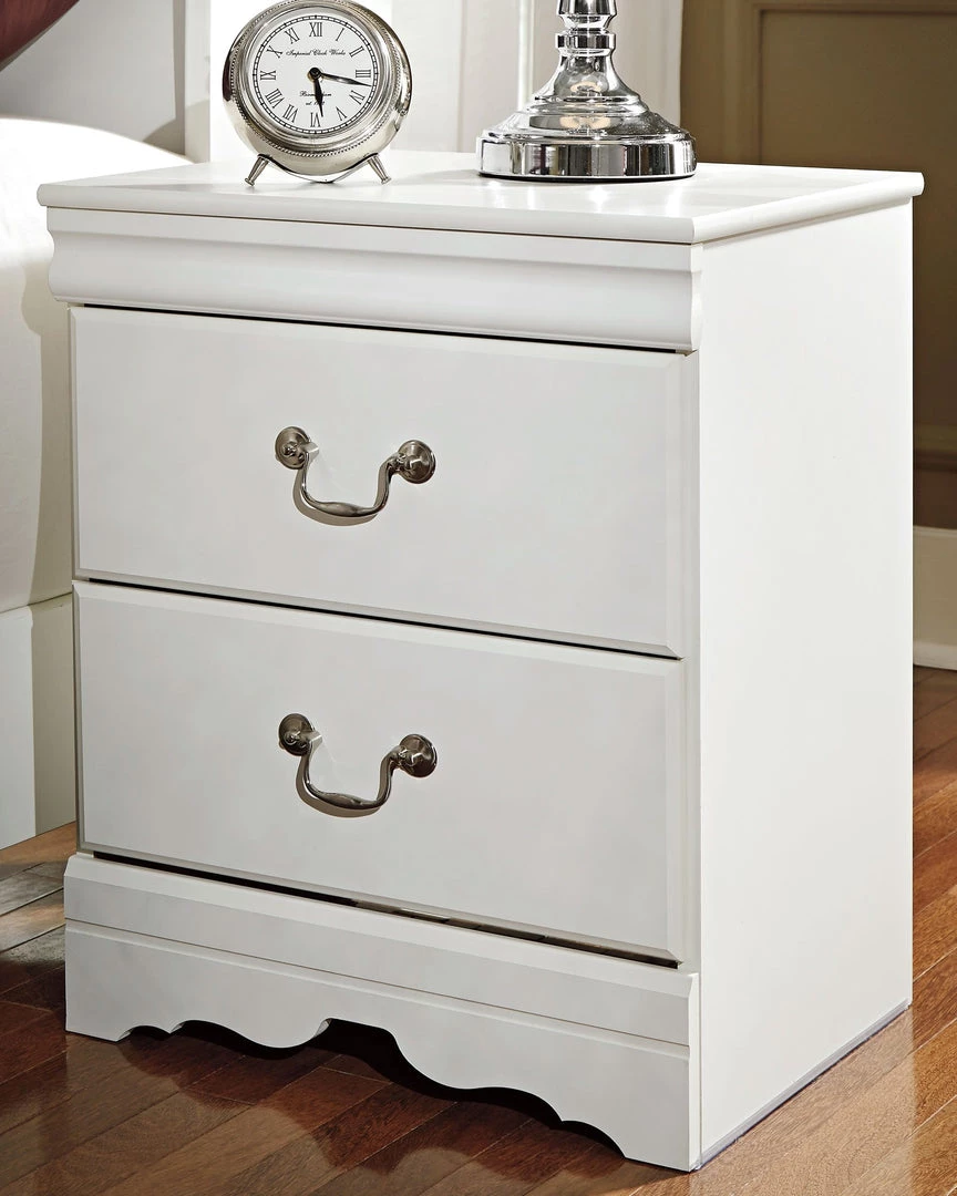 Ashley Furniture Anarasia - White - Two Drawer Night Stand Nightstands 4 Ashley Furniture Anarasia - White - Two Drawer Night Stand Nightstands