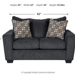 Ashley Furniture Wixon - Slate - Loveseat Loveseats 16 Ashley Furniture Wixon - Slate - Loveseat Loveseats