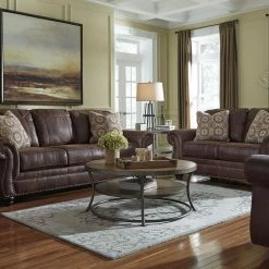 Benchcraft® Living Room Sets Breville - Espresso - Sofa, Loveseat, Rocker Recliner