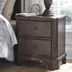 Signature Design By Ashley® Bedroom Sets Adinton - Brown - 7 Pc. - Dresser, Mirror, King Panel Bed With 2 Storage Drawers, 2 Nightstands