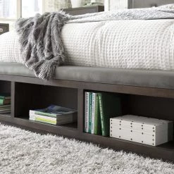 Signature Design By Ashley® Hyndell - Dark Brown - California King Upholstered Panel Bed With Storage 8 Signature Design By Ashley® Hyndell - Dark Brown - California King Upholstered Panel Bed With Storage