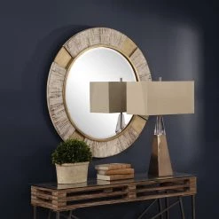 Accessories Uttermost Reuben Gold Round Mirror