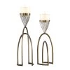 Table Decor Uttermost Carma Bronze And Crystal Candleholders, S/2