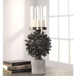 Uttermost Autograph Tree Antique Bronze Candleholder Table Decor