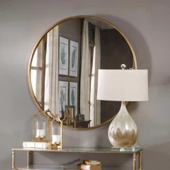 Uttermost Junius Round Gold Mirror
