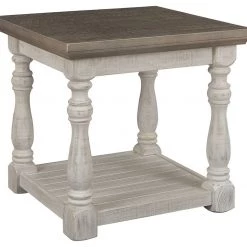 Ashley Furniture Havalance - Gray/white - Rectangular End Table Tables