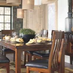 Ashley Furniture Ralene - Medium Brown - Rect Drm Butterfly Ext Table