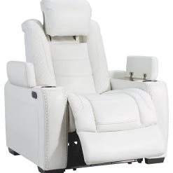 Signature Design By Ashley® Party - White - Pwr Recliner/adj Headrest Chairs