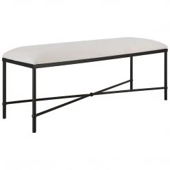 Uttermost Avenham Black Framed Bench Benches
