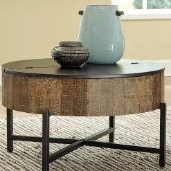 Ashley Furniture Nashbryn - Gray/brown - Round Cocktail Table 12 Ashley Furniture Nashbryn - Gray/brown - Round Cocktail Table
