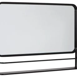 Ashley Furniture Accessories Ebba - Black - Accent Mirror - Horizontal