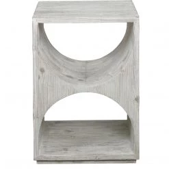 Tables Uttermost Hans White Side Table