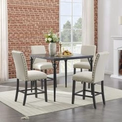 Signature Design By Ashley® Dining Room Sets Kreabindale - Dark Brown - 5 Pc. - Counter Table, 4 Barstools