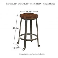 Ashley Furniture Challiman - Rustic Ultimate Best In Class Stool (2/CN)