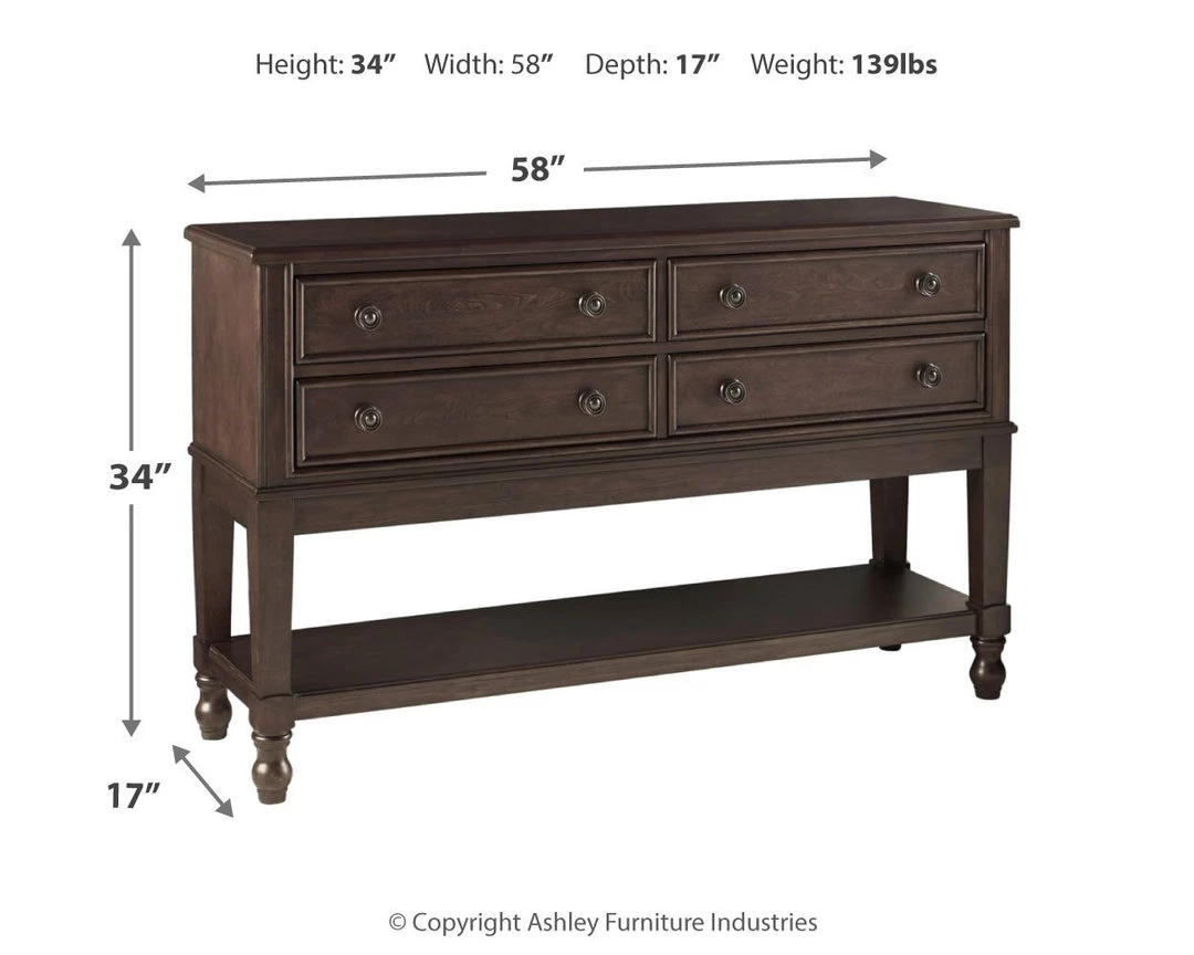 Signature Design By Ashley® Adinton - Dark Brown - 8 Pc. - Extension Table, 4 Side Chairs, 2 Upholstered Side Chairs, Server Dining Room Sets 7 Signature Design By Ashley® Adinton - Dark Brown - 8 Pc. - Extension Table, 4 Side Chairs, 2 Upholstered Side Chairs, Server Dining Room Sets